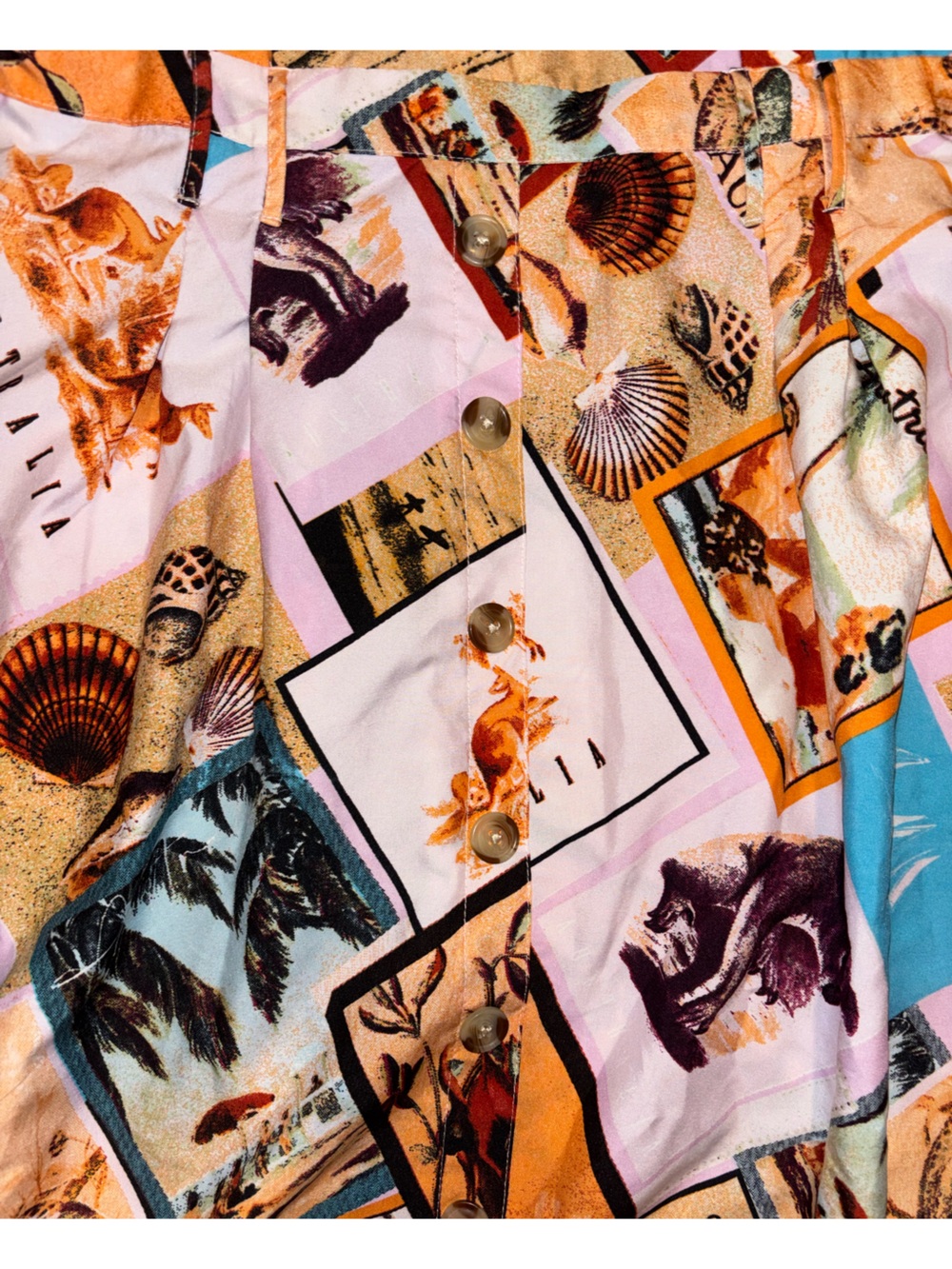 Postcard Print Maxi Skirt - Multicolor - image 4